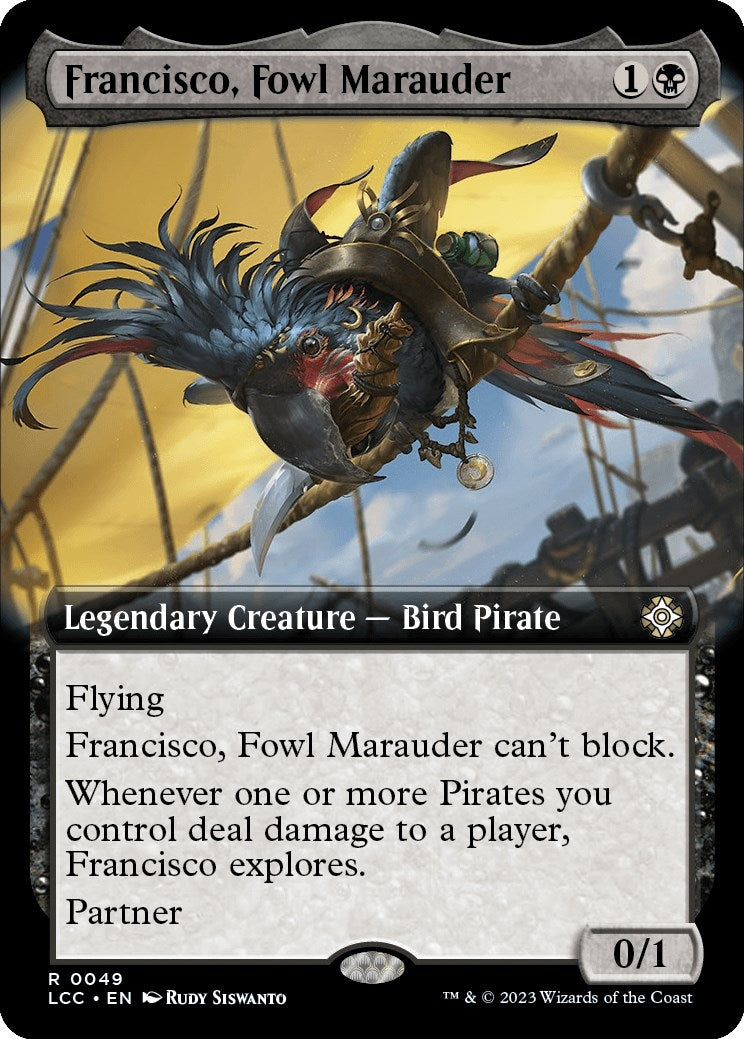 Image for Francisco, Fowl Marauder (Extended Art) (49) [The Lost Caverns of Ixalan] - Magic: The Gathering
