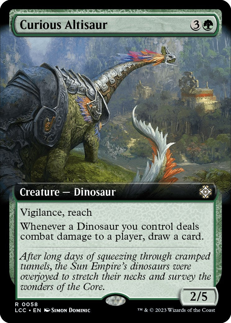 Image for Curious Altisaur (Extended Art) (58) [The Lost Caverns of Ixalan] - Magic: The Gathering