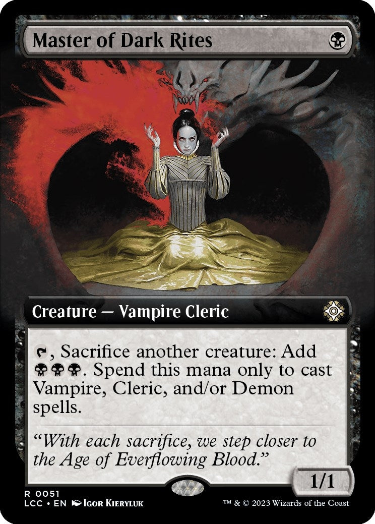 Image for Master of Dark Rites (Extended Art) (51) [The Lost Caverns of Ixalan] - Magic: The Gathering