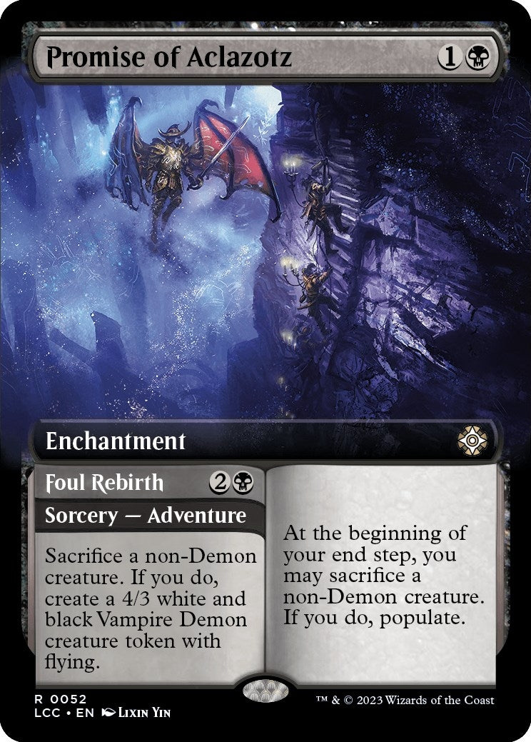 Promise of Aclazotz (Extended Art) (52) [Commander: The Lost Caverns of Ixalan]