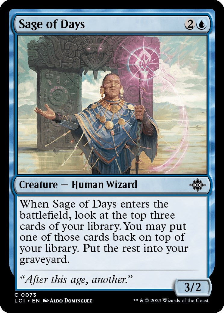 Image for Sage of Days (73) [The Lost Caverns of Ixalan] - Magic: The Gathering