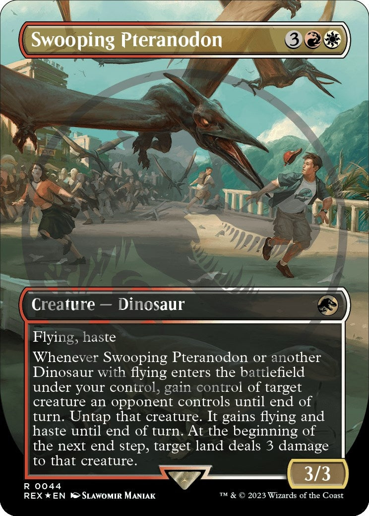 Image for Swooping Pteranodon (Borderless) (Emblem) (44) [Universes Beyond: Jurassic World Collection] - Magic: The Gathering
