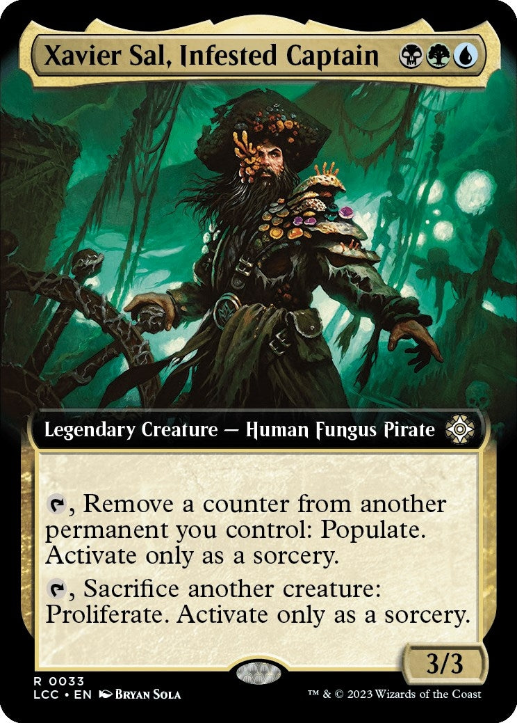 Xavier Sal, Infested Captain (Extended Art) (33) [Commander: The Lost Caverns of Ixalan]