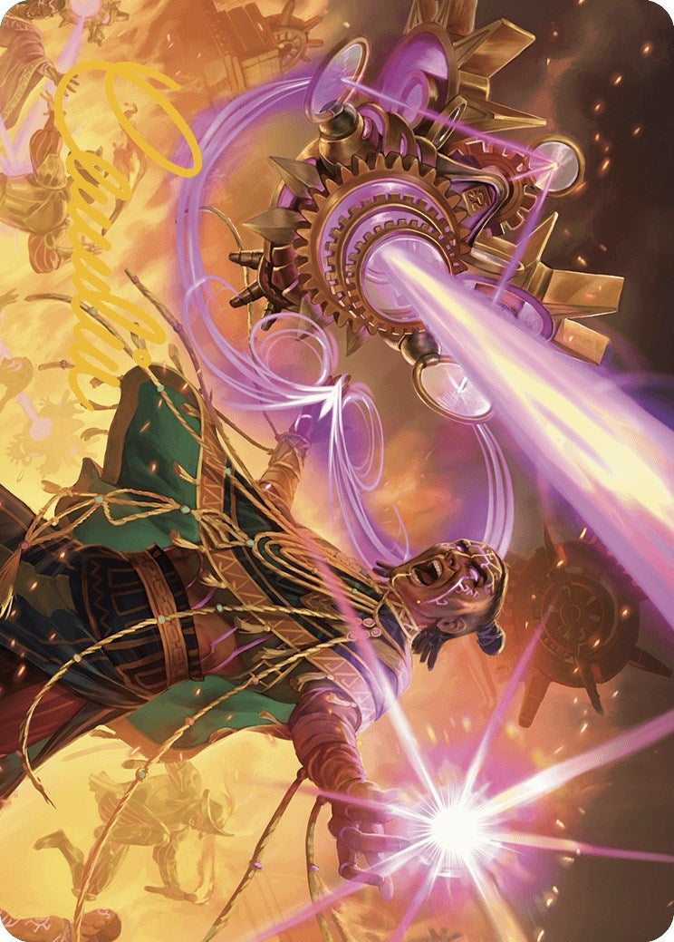Image for Cosmium Blast Art Card (Gold-Stamped Signature) (1) [The Lost Caverns of Ixalan] - Magic: The Gathering