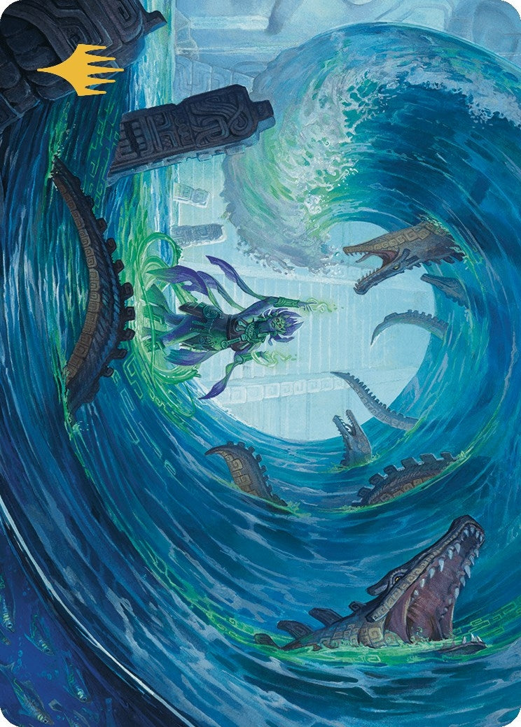 Image for Wave Goodbye Art Card (Gold-Stamped Planeswalker Symbol) (76) [The Lost Caverns of Ixalan] - Magic: The Gathering