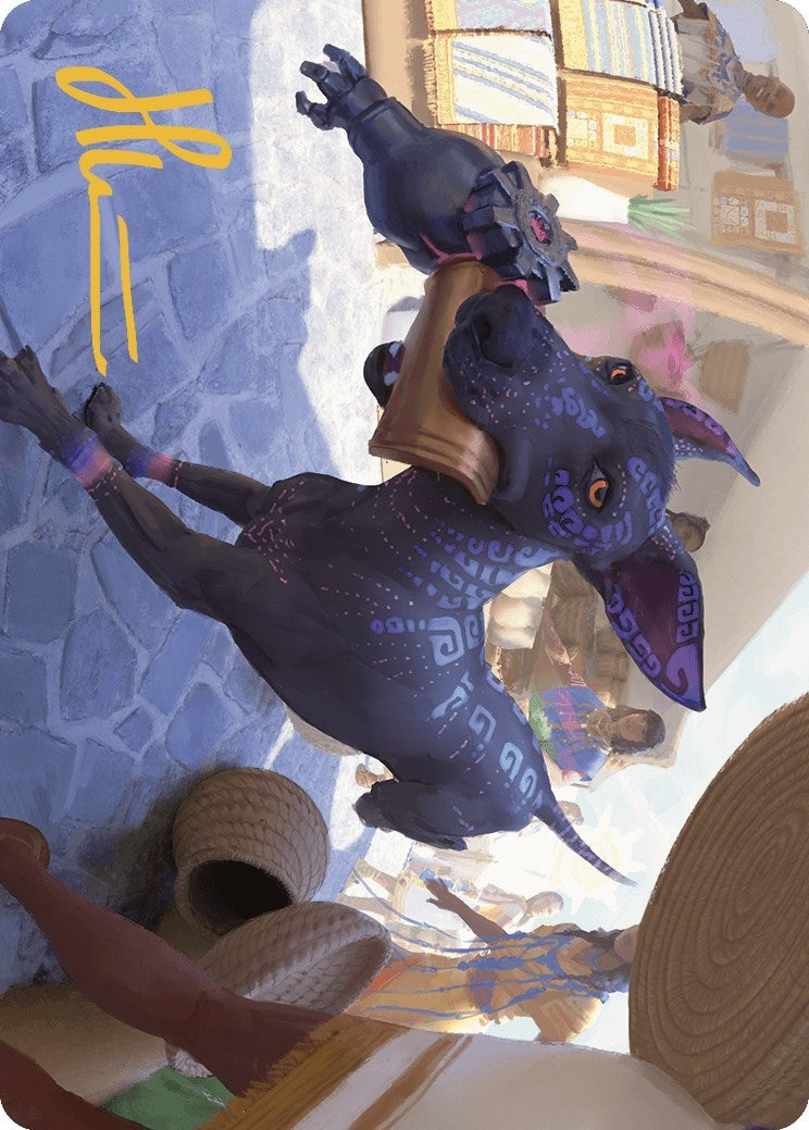 Image for Mischievous Pup Art Card (Gold-Stamped Signature) (3) [The Lost Caverns of Ixalan] - Magic: The Gathering