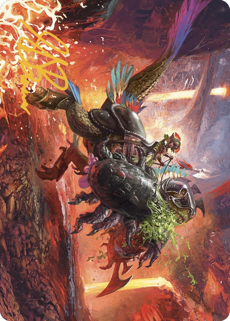 Image for Triumphant Chomp Art Card (Gold-Stamped Signature) (21) [The Lost Caverns of Ixalan] - Magic: The Gathering