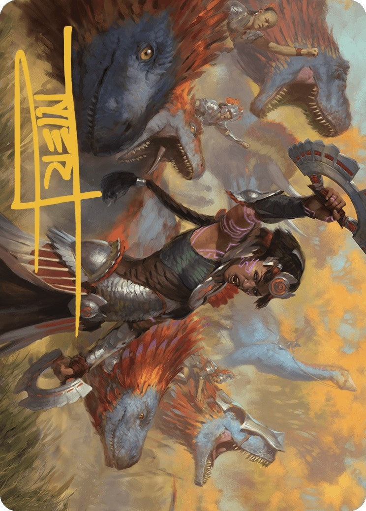 Image for Huatli, Poet of Unity Art Card (Gold-Stamped Signature) (27) [The Lost Caverns of Ixalan] - Magic: The Gathering