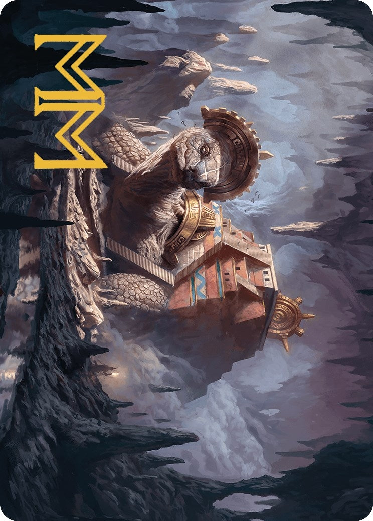 Image for Bedrock Tortoise Art Card (Gold-Stamped Signature) (23) [The Lost Caverns of Ixalan] - Magic: The Gathering