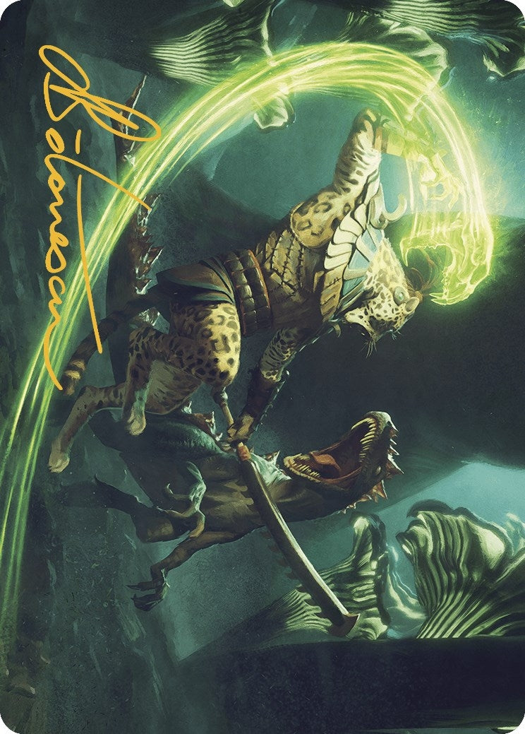 Image for Contest of Claws Art Card (Gold-Stamped Signature) (72) [The Lost Caverns of Ixalan] - Magic: The Gathering