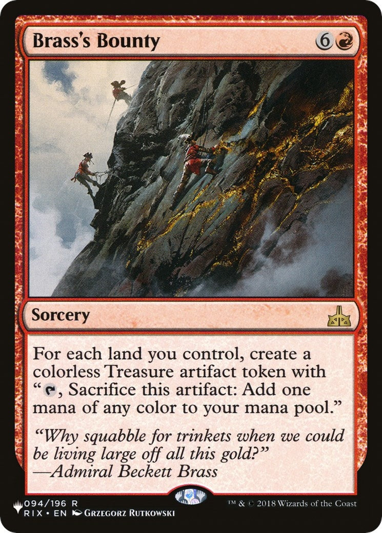 Image for Brass's Bounty (094/196) [The List Reprints] - Magic: The Gathering
