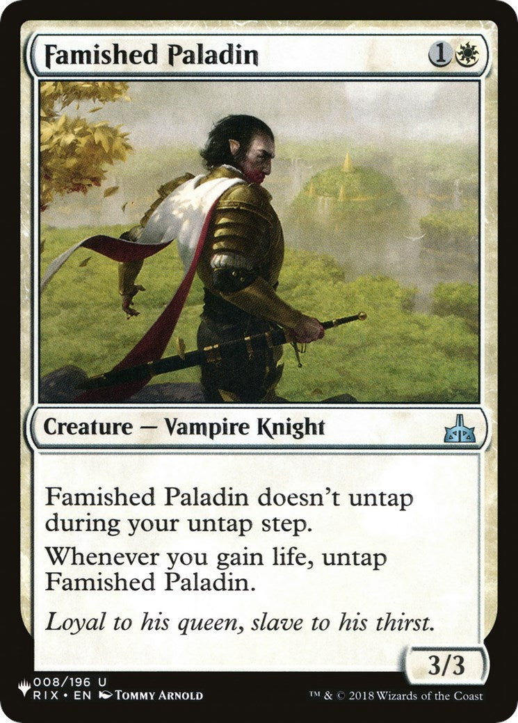 Image for Famished Paladin (008/196) [The List Reprints] - Magic: The Gathering