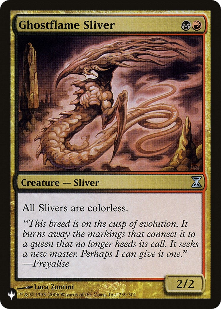 Image for Ghostflame Sliver (239/301) [The List Reprints] - Magic: The Gathering