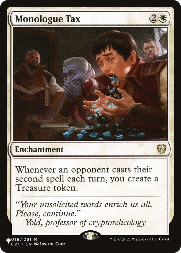 Image for Monologue Tax (019/081) [The List Reprints] - Magic: The Gathering