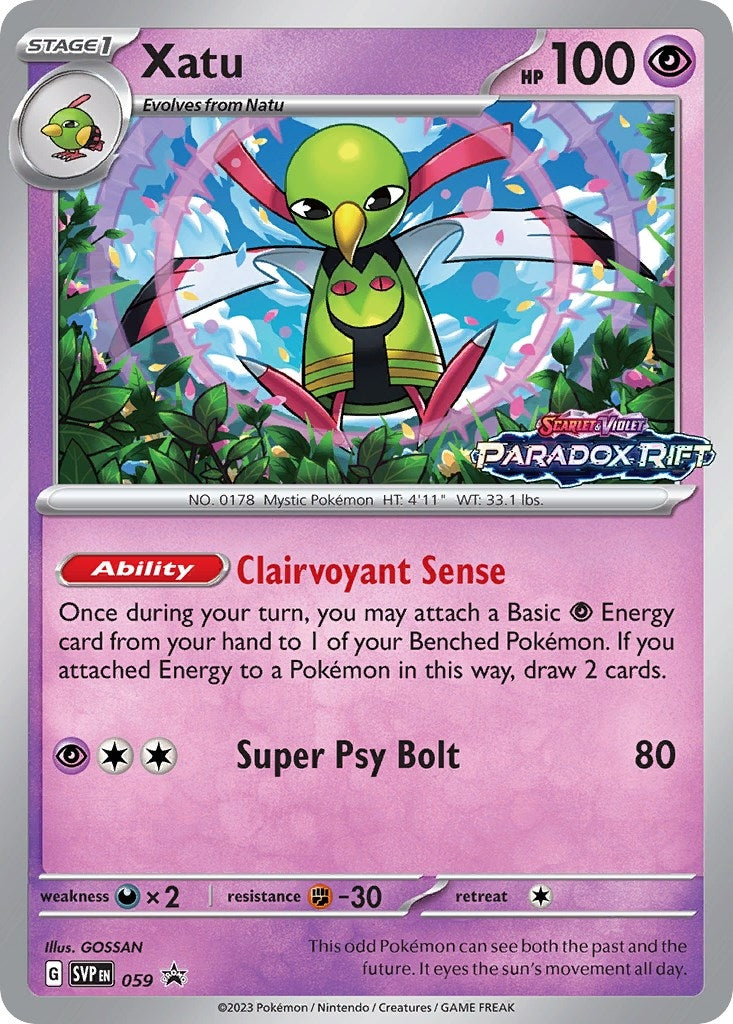 Image for Xatu - 059 (Prerelease) (059) [SV: Scarlet & Violet Promo Cards] - Pokemon