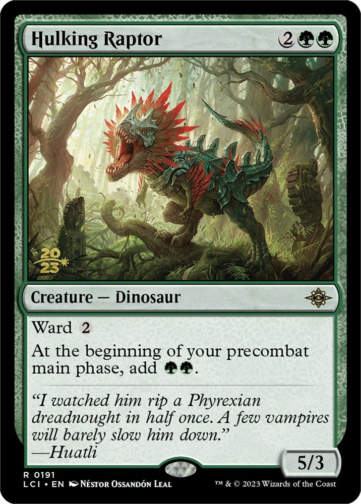 Image for Hulking Raptor (191) [Prerelease Cards] - Magic: The Gathering