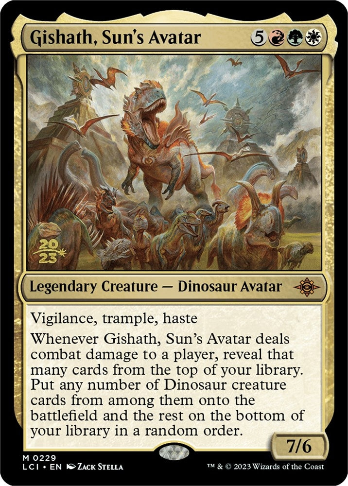 Image for Gishath, Sun's Avatar (LCI) (229) [Prerelease Cards] - Magic: The Gathering