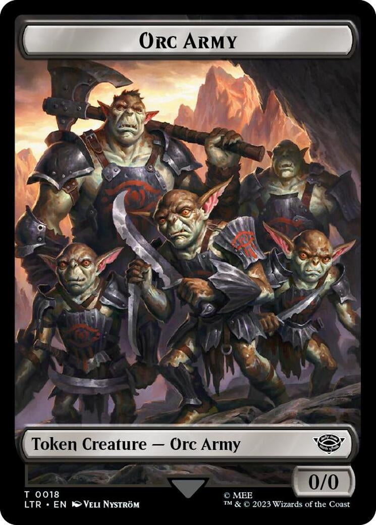 Image for Orc Army (0018) // Food (0023) Double-Sided Token (Surge Foil) (18 // 23) [Universes Beyond: The Lord of the Rings: Tales of Middle-earth] - Magic: The Gathering
