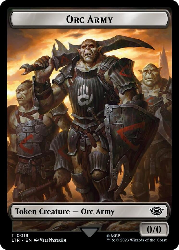 Image for Orc Army (0019) // Food (0024) Double-Sided Token (Surge Foil) (19 // 24) [Universes Beyond: The Lord of the Rings: Tales of Middle-earth] - Magic: The Gathering