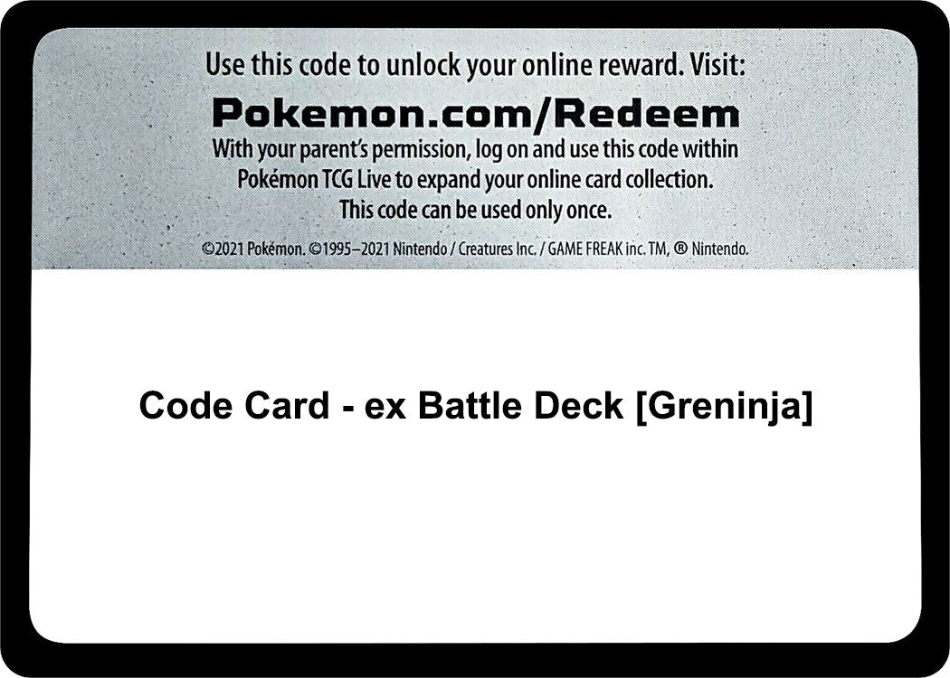 Image for Code Card - ex Battle Deck [Greninja] [Miscellaneous Cards & Products] - Pokemon