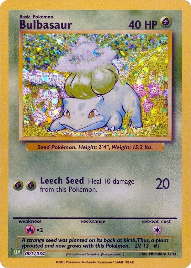 Image for Bulbasaur (001/034) [Trading Card Game Classic] - Pokemon