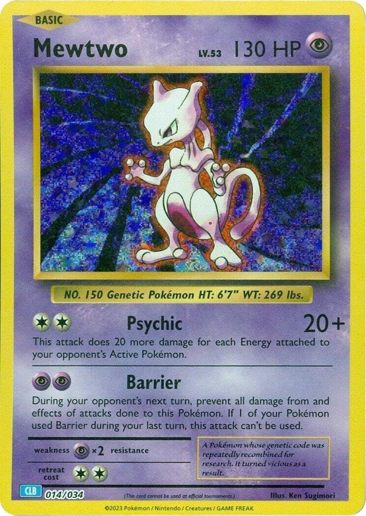 Image for Mewtwo (014/034) [Trading Card Game Classic] - Pokemon