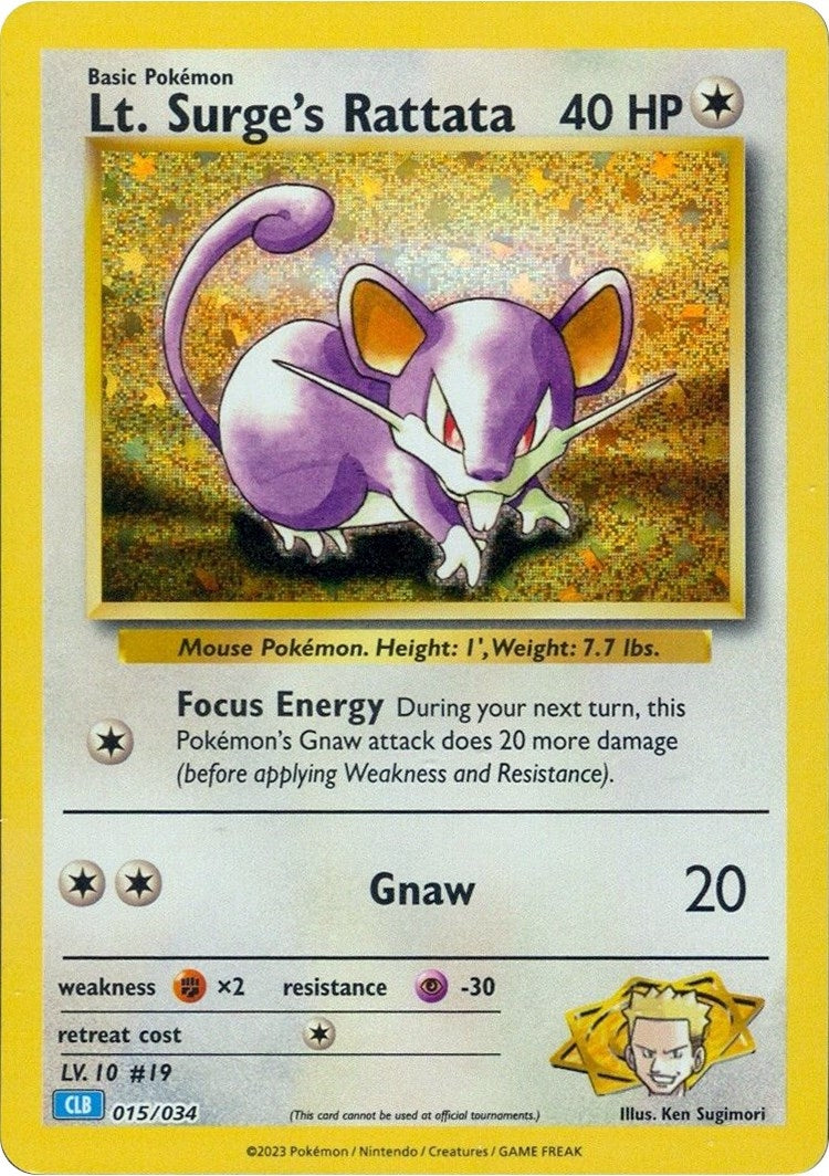 Image for Lt. Surge's Rattata (015/034) [Trading Card Game Classic] - Pokemon