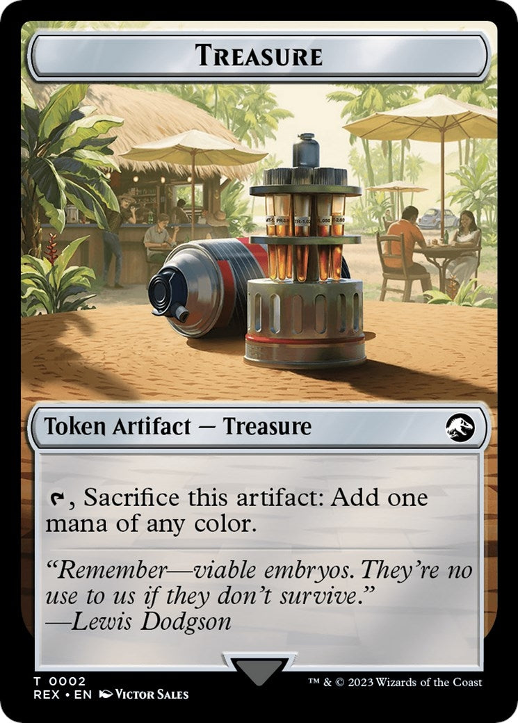 Image for Treasure (0002) // Vampire Demon Double-Sided Token (2 // 15) [Universes Beyond: Jurassic World Collection] - Magic: The Gathering