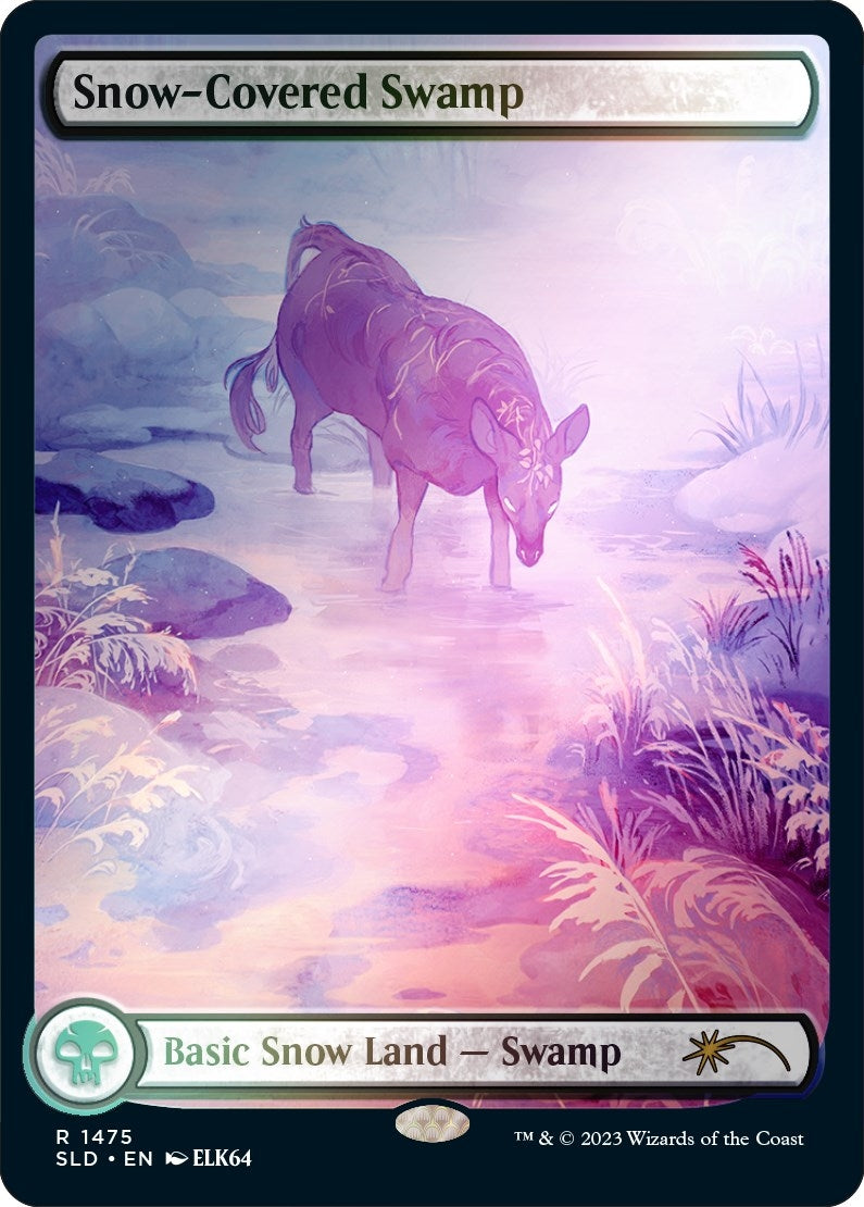 Image for Snow-Covered Swamp (1475) (Rainbow Foil) (1475) [Secret Lair Drop Series] - Magic: The Gathering