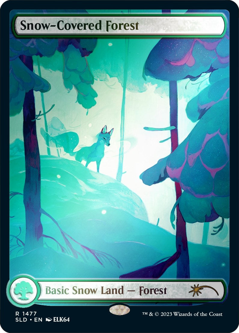Image for Snow-Covered Forest (1477) (Rainbow Foil) (1477) [Secret Lair Drop Series] - Magic: The Gathering