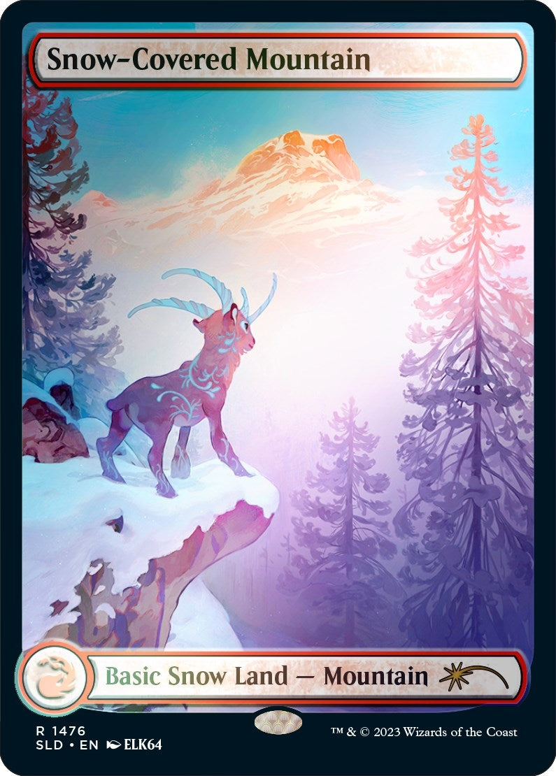 Image for Snow-Covered Mountain (1476) (Rainbow Foil) (1476) [Secret Lair Drop Series] - Magic: The Gathering