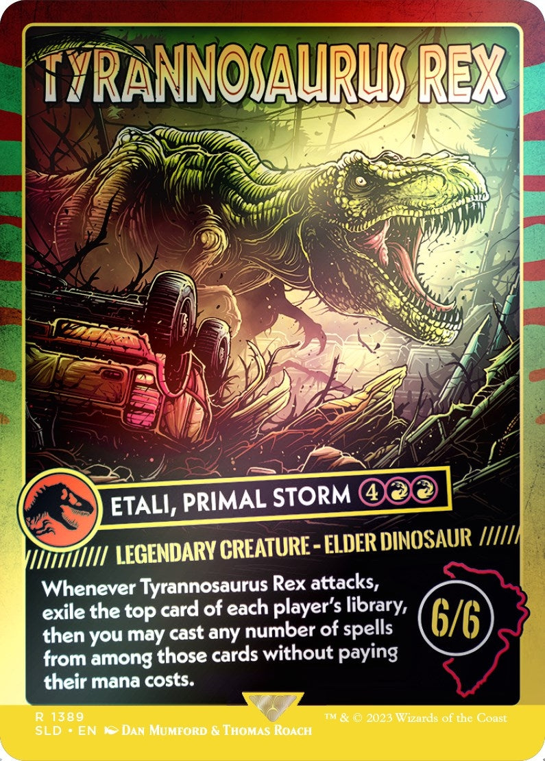Image for Tyrannosaurus Rex - Etali, Primal Storm (Rainbow Foil) (1389) [Secret Lair Drop Series] - Magic: The Gathering