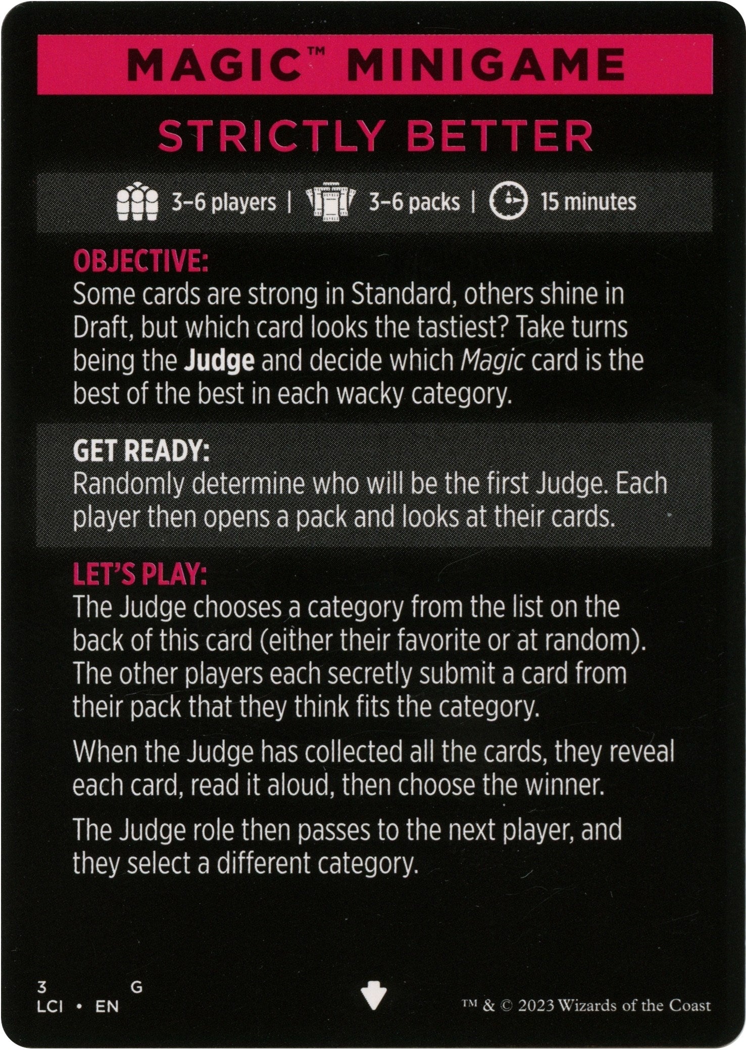 Image for Magic Minigame: Strictly Better (3) [The Lost Caverns of Ixalan] - Magic: The Gathering