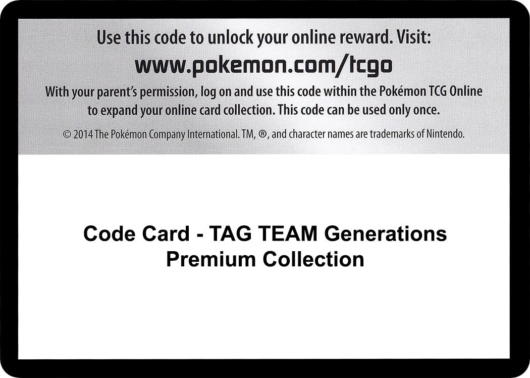 Image for Code Card - TAG TEAM Generations Premium Collection [Miscellaneous Cards & Products] - Pokemon