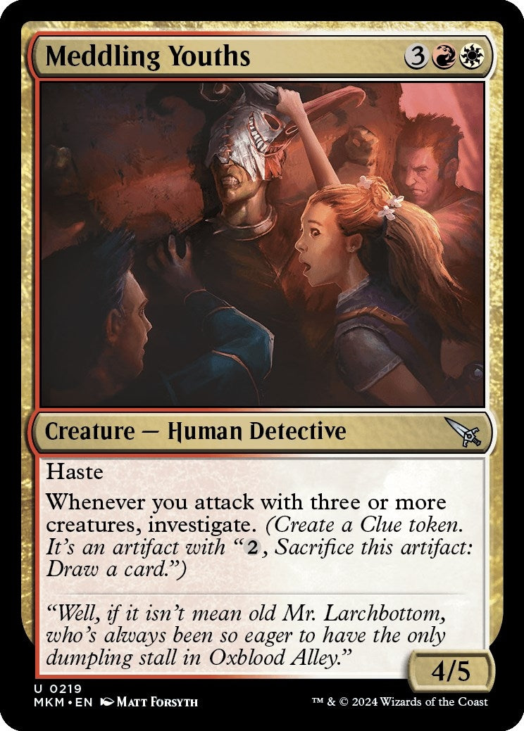 Image for Meddling Youths (219) [Murders at Karlov Manor] - Magic: The Gathering
