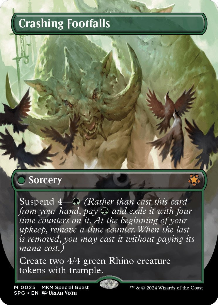 Image for Crashing Footfalls (Borderless) (25) [Special Guests] - Magic: The Gathering