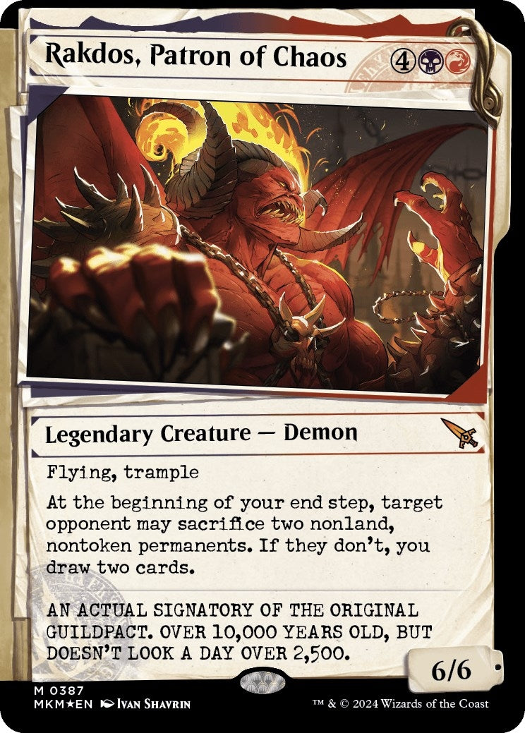 Image for Rakdos, Patron of Chaos (Showcase) (Invisible Ink) (387) [Murders at Karlov Manor] - Magic: The Gathering