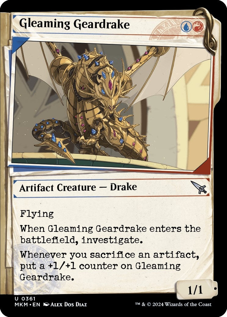 Image for Gleaming Geardrake (Showcase) (361) [Murders at Karlov Manor] - Magic: The Gathering
