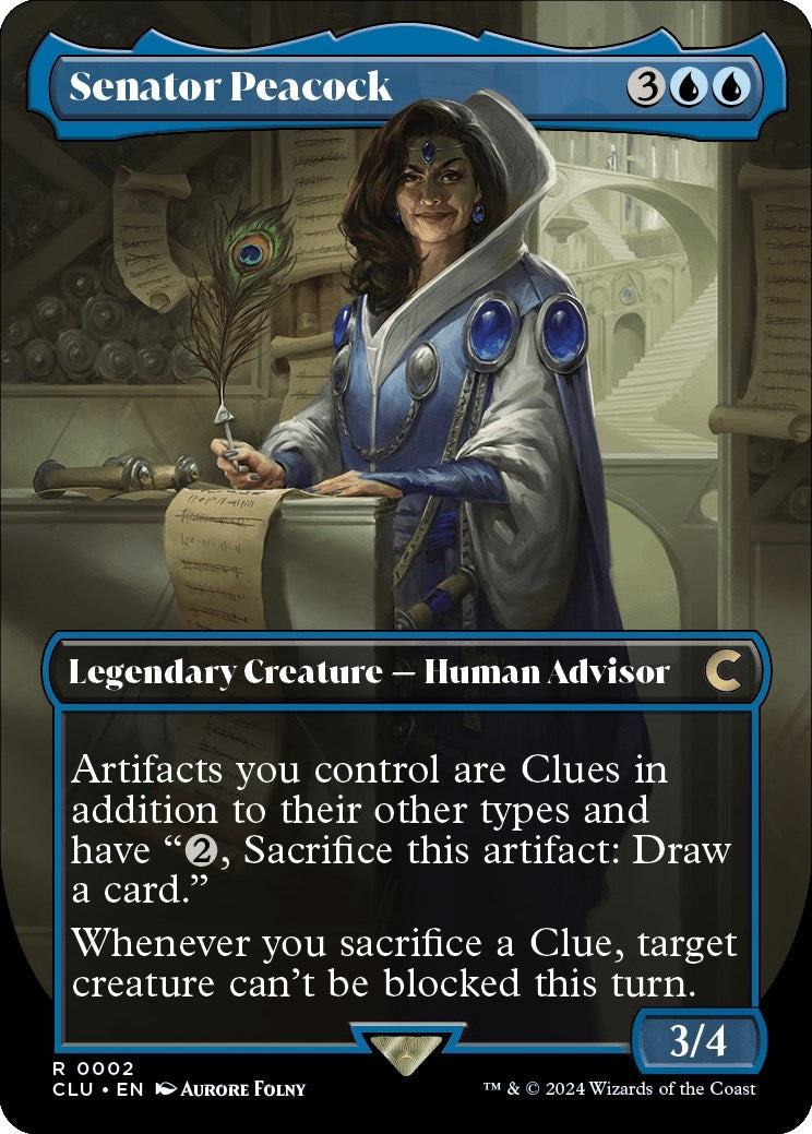 Image for Senator Peacock (Borderless) (2) [Ravnica: Clue Edition] - Magic: The Gathering