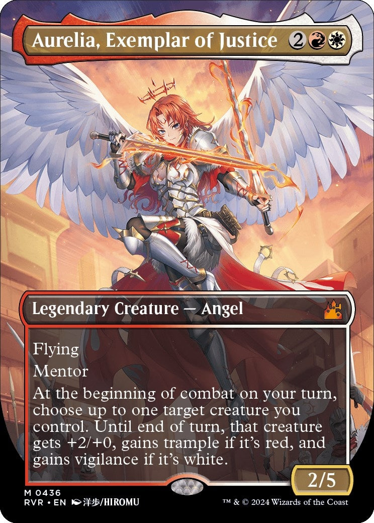 Image for Aurelia, Exemplar of Justice (Anime Borderless) (436) [Ravnica Remastered] - Magic: The Gathering
