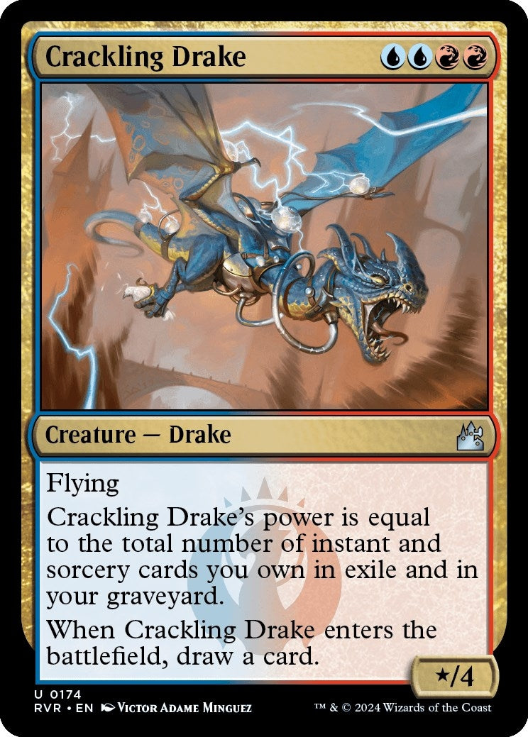 Image for Crackling Drake (174) [Ravnica Remastered] - Magic: The Gathering