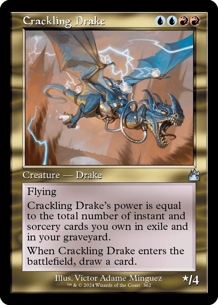 Image for Crackling Drake (Retro Frame) (362) [Ravnica Remastered] - Magic: The Gathering