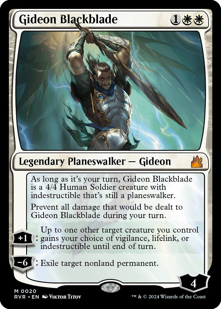 Image for Gideon Blackblade (20) [Ravnica Remastered] - Magic: The Gathering