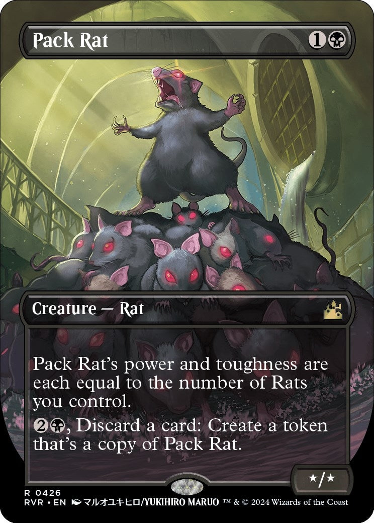 Image for Pack Rat (Anime Borderless) (426) [Ravnica Remastered] - Magic: The Gathering