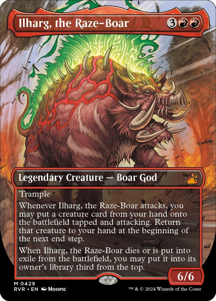 Image for Ilharg, the Raze-Boar (Anime Borderless) (429) [Ravnica Remastered] - Magic: The Gathering