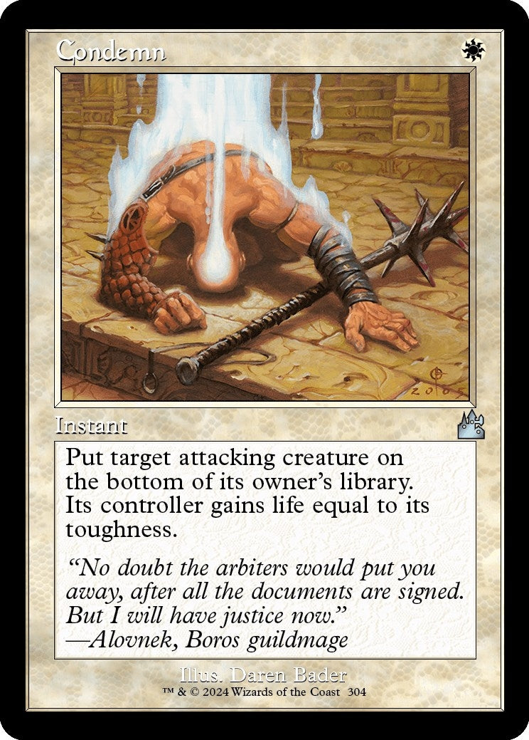 Image for Condemn (Retro Frame) (304) [Ravnica Remastered] - Magic: The Gathering