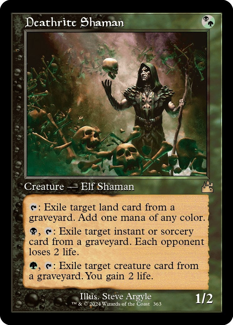 Image for Deathrite Shaman (Retro Frame) (363) [Ravnica Remastered] - Magic: The Gathering