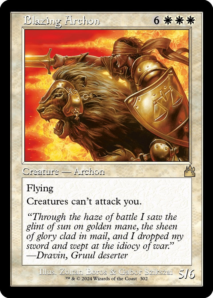 Image for Blazing Archon (Retro Frame) (302) [Ravnica Remastered] - Magic: The Gathering