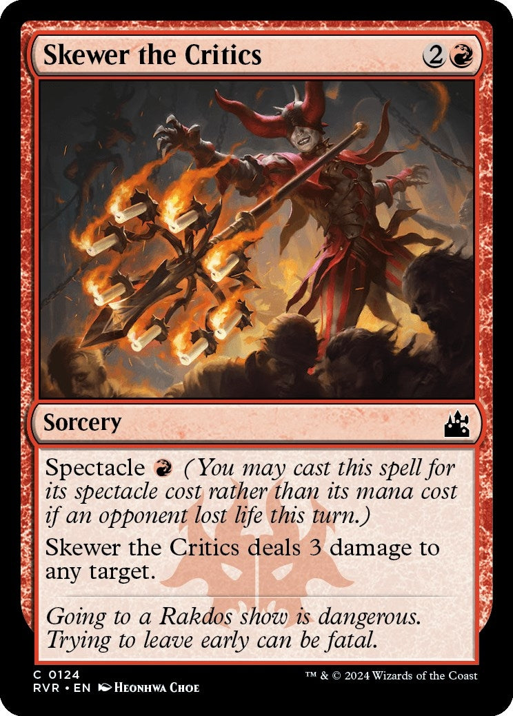Image for Skewer the Critics (124) [Ravnica Remastered] - Magic: The Gathering