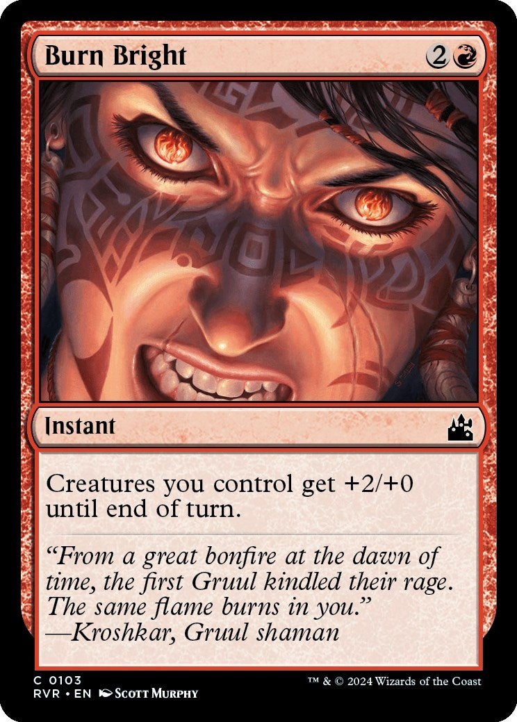 Image for Burn Bright (103) [Ravnica Remastered] - Magic: The Gathering